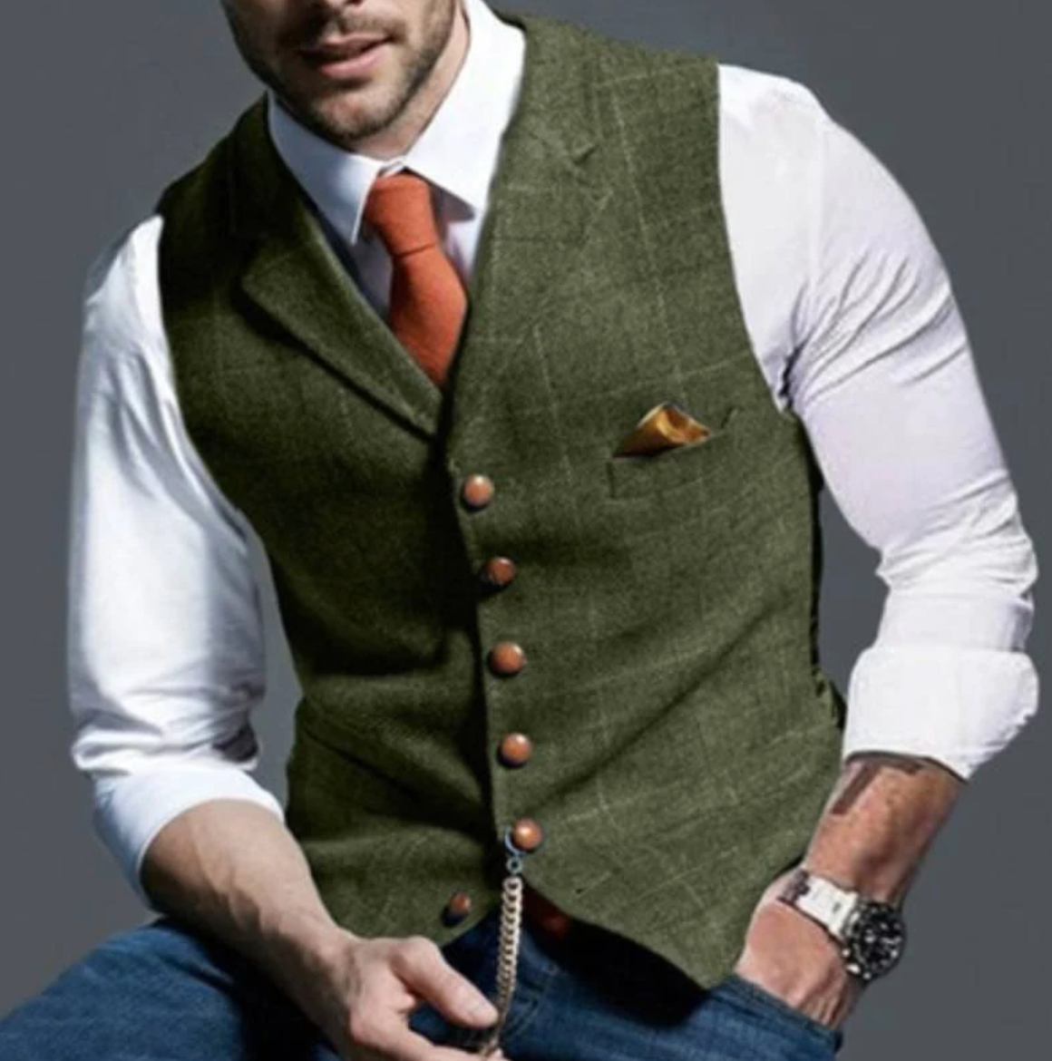 Men's Vintage Style Vest Classic Modern Design