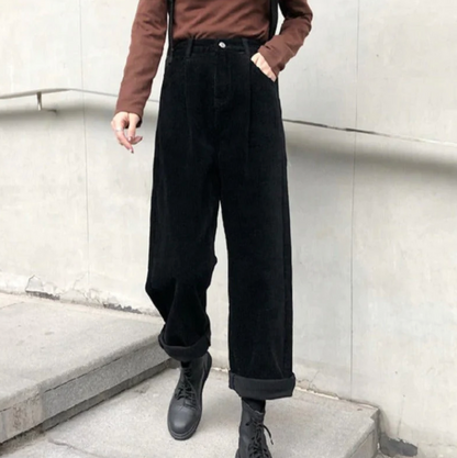 Malia Women's Velvet Casual Pants - 
Fashinoza
