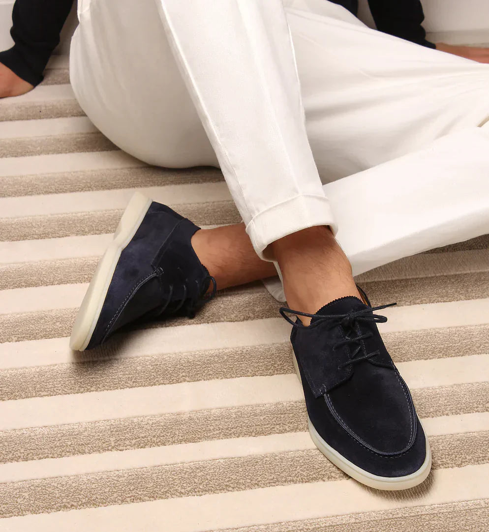 Men's Suede Loafers Comfortable Elegant Brown - Fashinoza