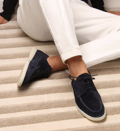Men's Suede Loafers Comfortable Elegant Brown - Fashinoza
