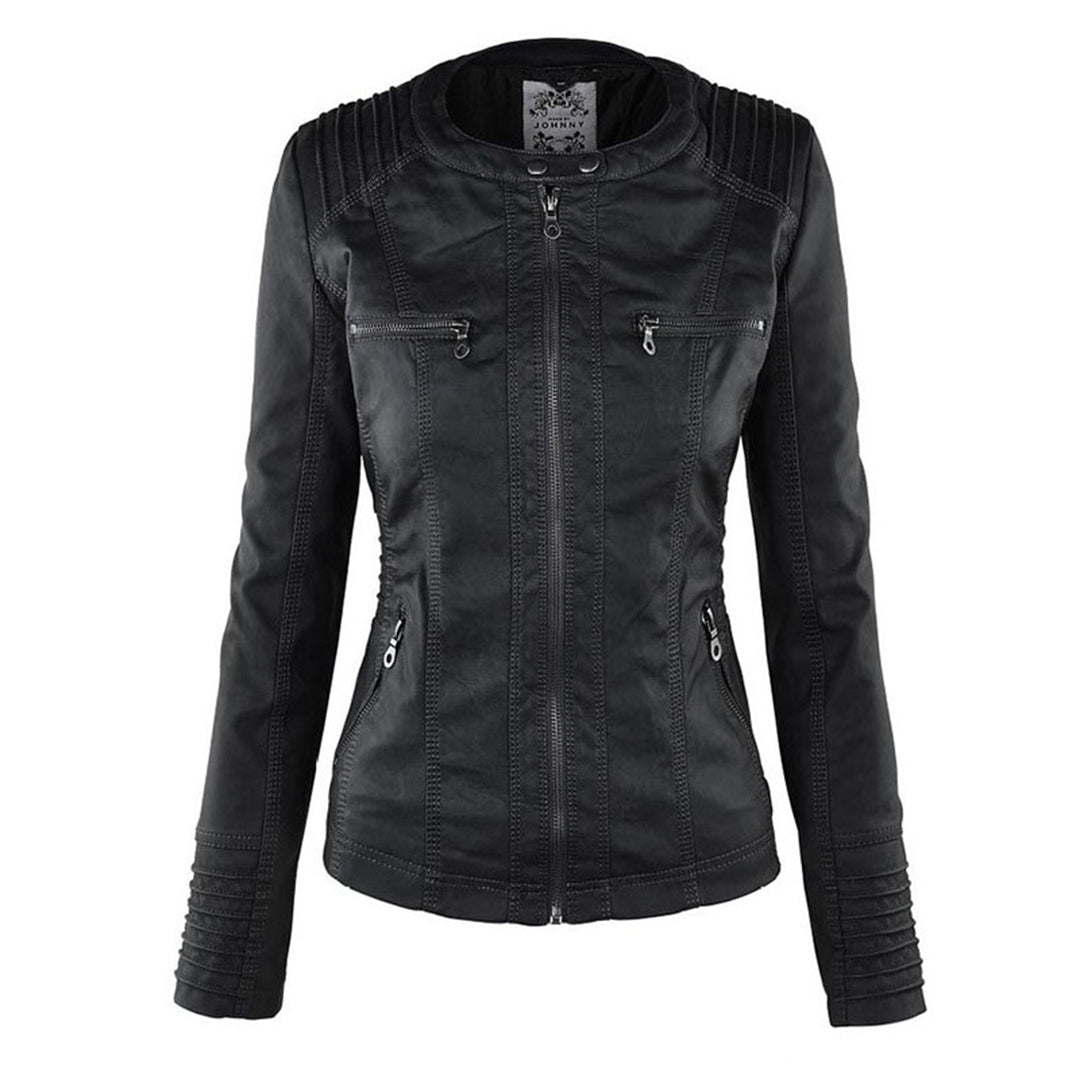 Women’s Hooded Moto-Style Jacket