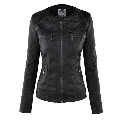 Women’s Hooded Moto-Style Jacket