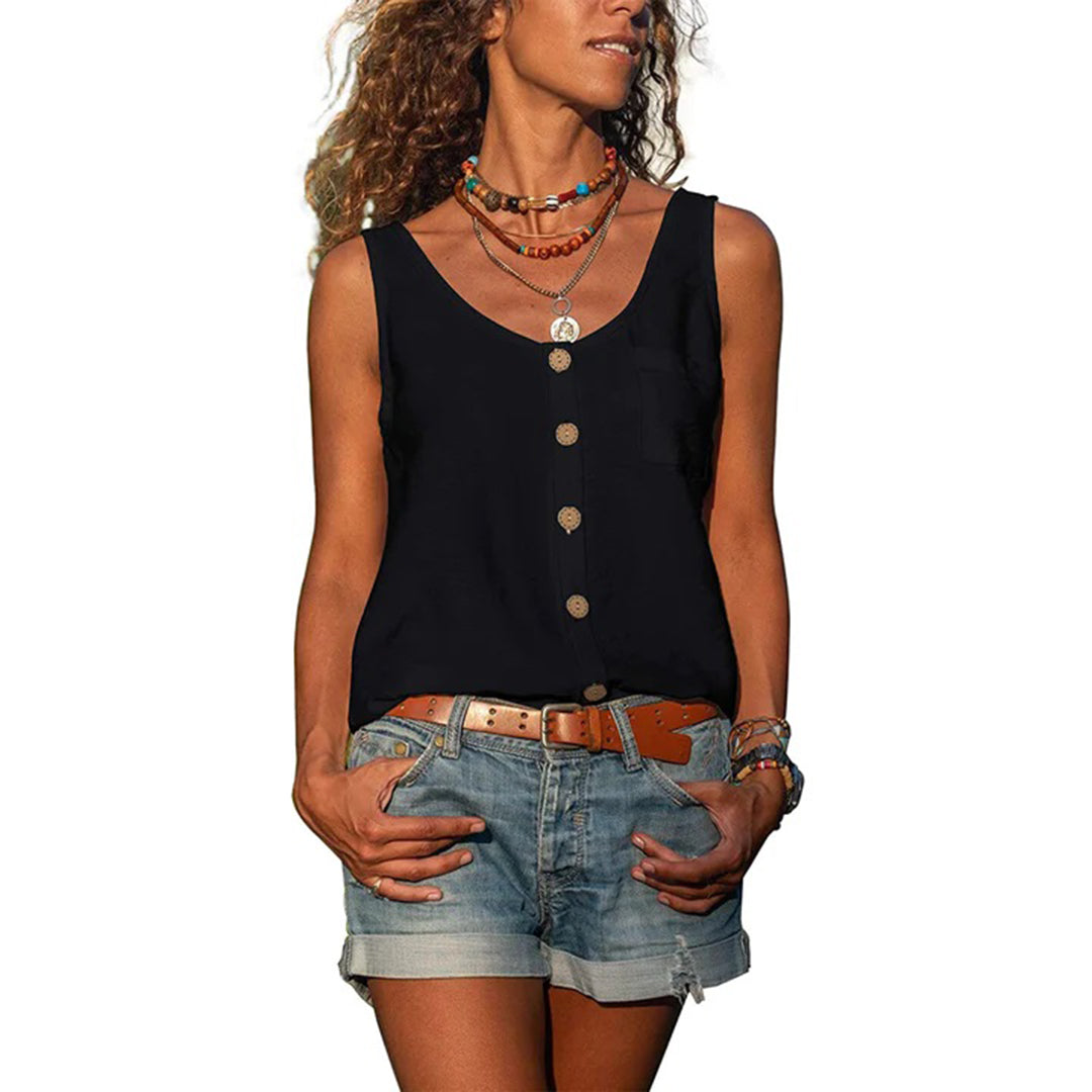 Women's Sleeveless Blouse Loose Fit