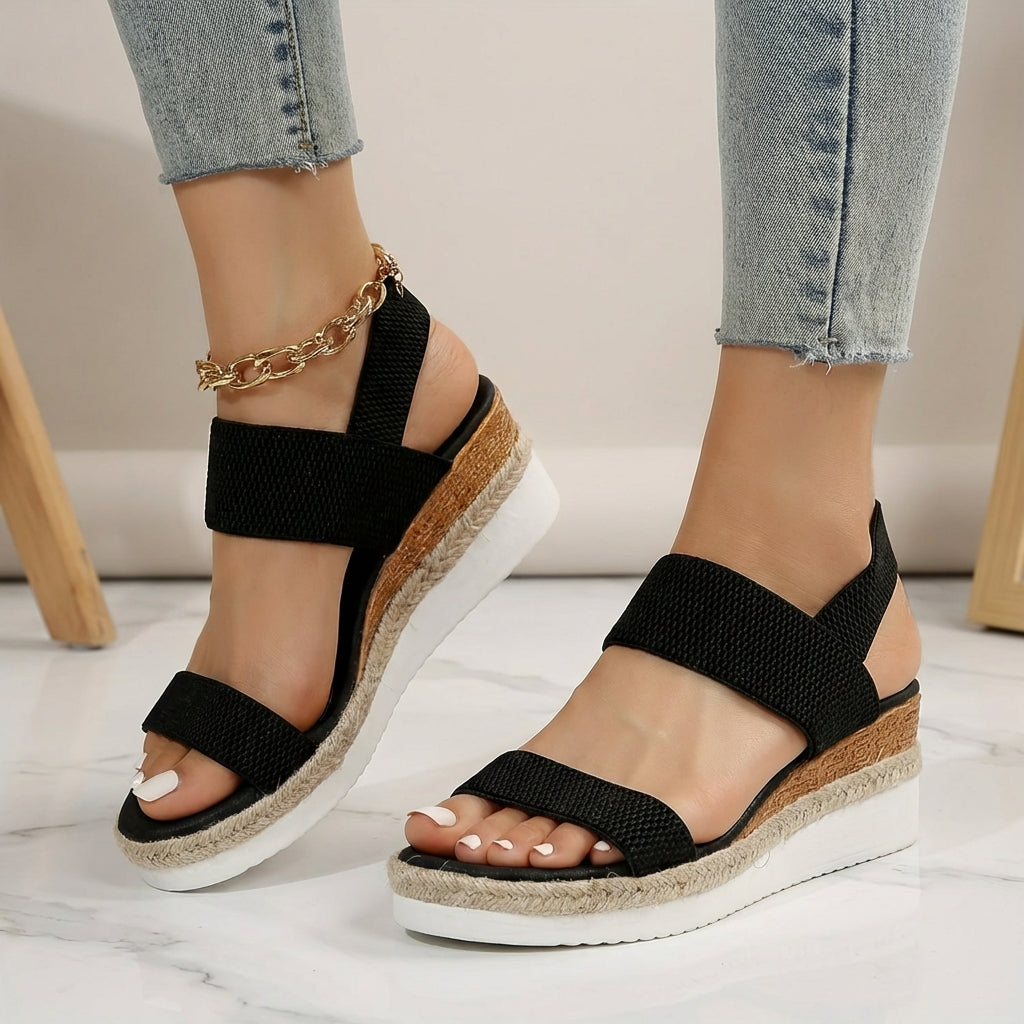 Women's Orthopedic Espadrille Sandals Elastic Straps - 
Fashinoza