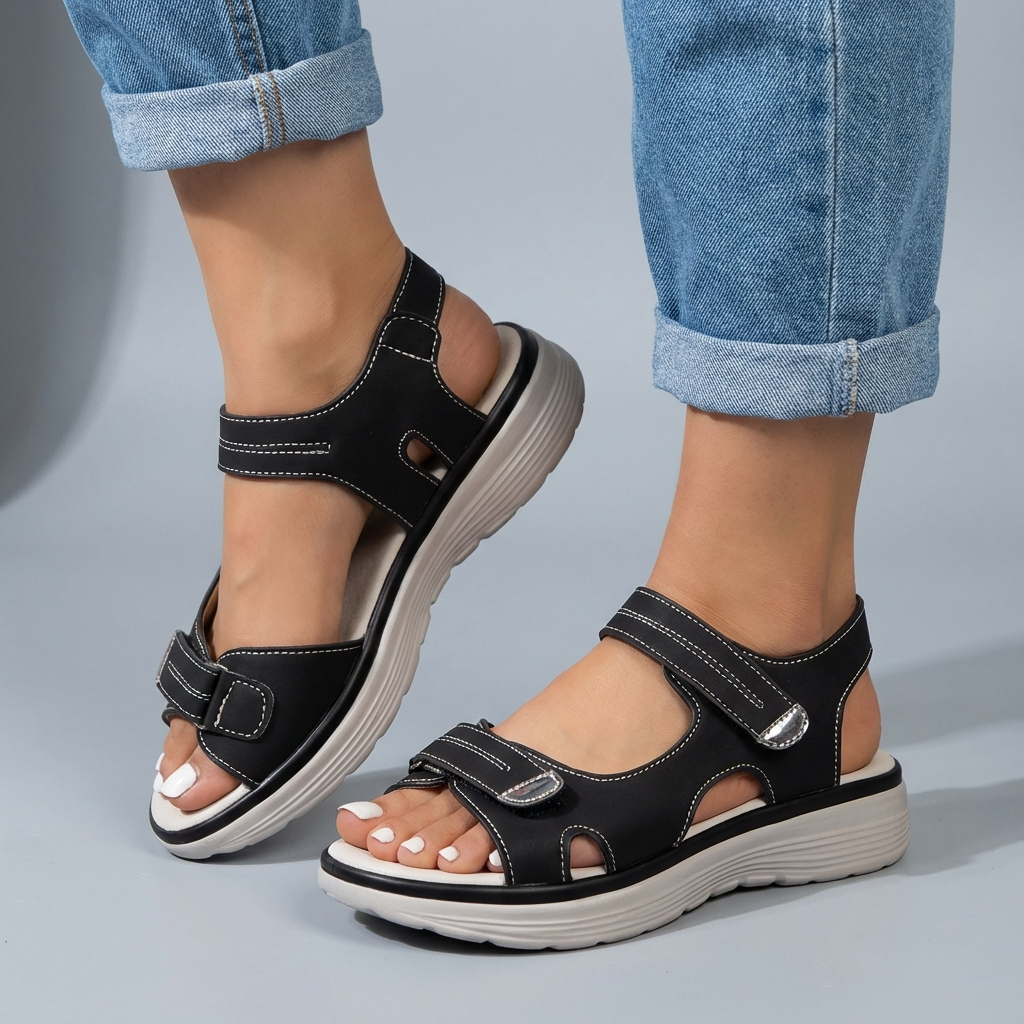 Women's Platform Sandals Adjustable Fit - 
Fashinoza