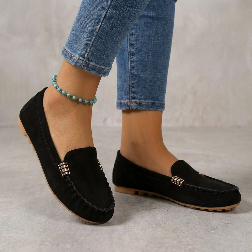 Men's Orthopedic Driving Moccasins Metallic Accents