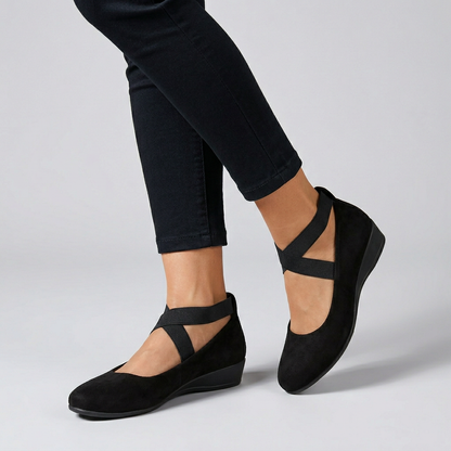 Women's Orthopedic Flats Cross-Strap Support - 
Fashinoza