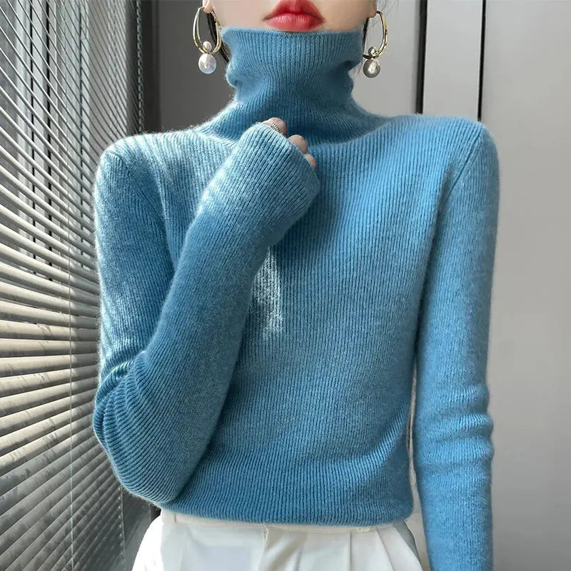Women's Turtleneck Sweater Cozy - 
Fashinoza