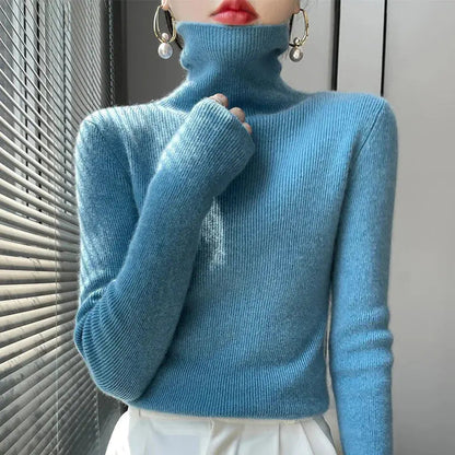 Women's Turtleneck Sweater Cozy - 
Fashinoza