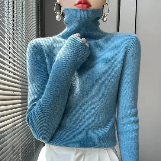 Women's Turtleneck Sweater Cozy - 
Fashinoza