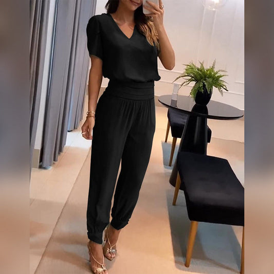 Women's Printed Jumpsuit Chic Style - Fashinoza