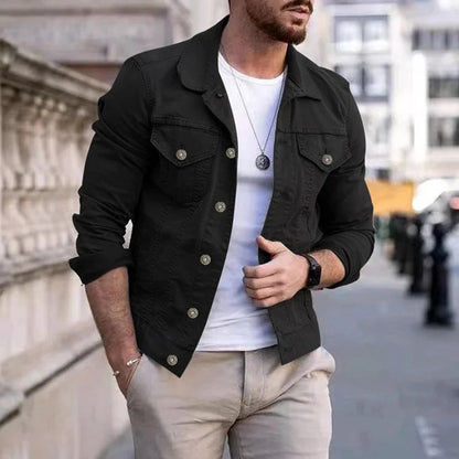 Men's Lightweight Spring Jacket Water Resistant Beige - Fashinoza