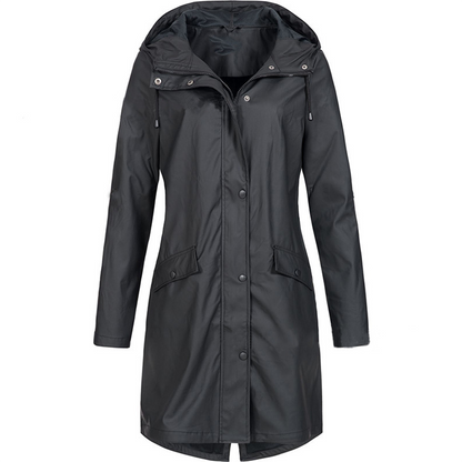 Women's Waterproof Hooded Rain Jacket Lightweight Windproof
