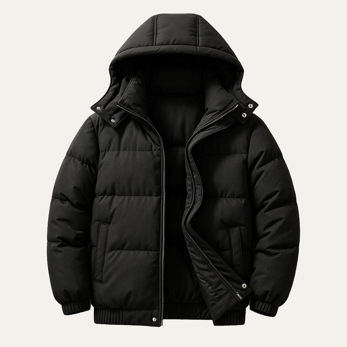 Men's Waterproof Down Hooded Puffer Jacket - Fashinoza