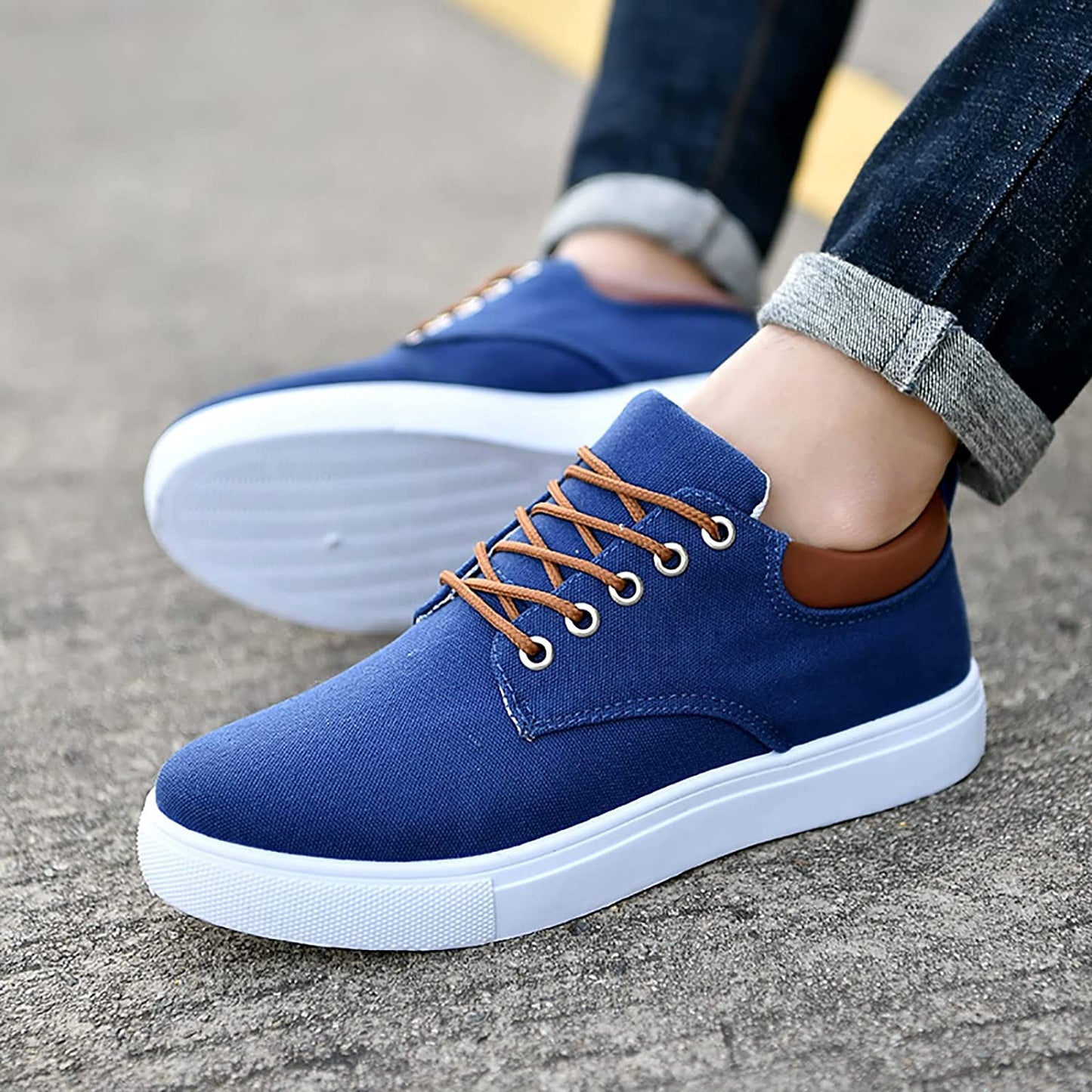 Men’s Two-Tone Lace-Up Sneakers
