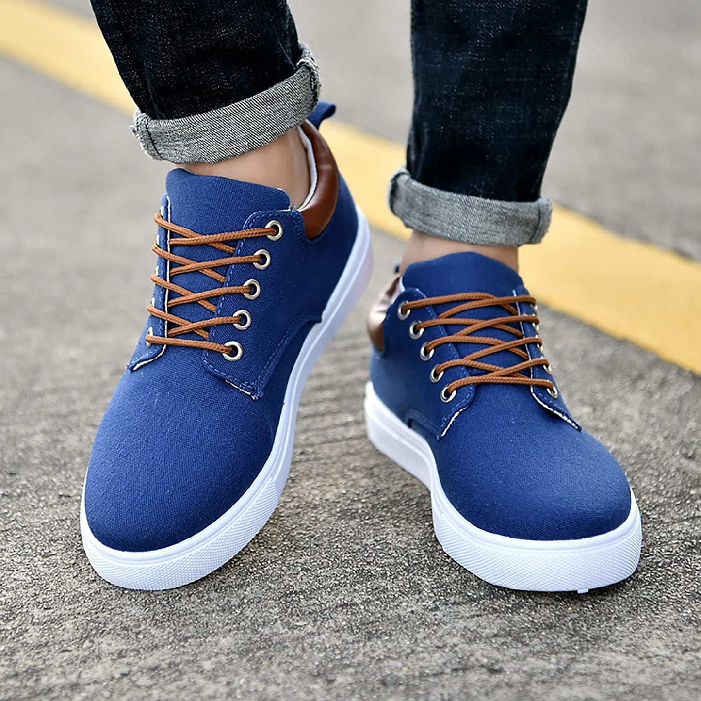 Men’s Two-Tone Lace-Up Sneakers