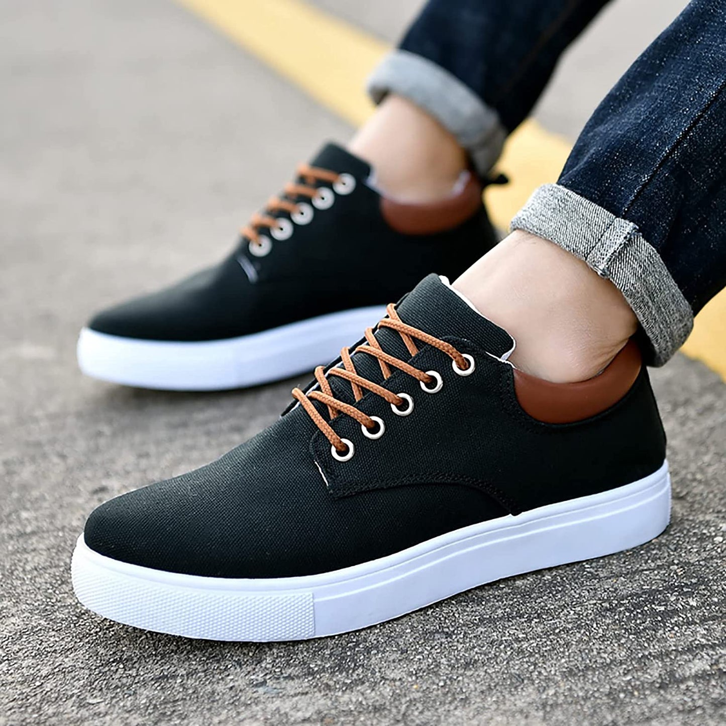 Men’s Two-Tone Lace-Up Sneakers