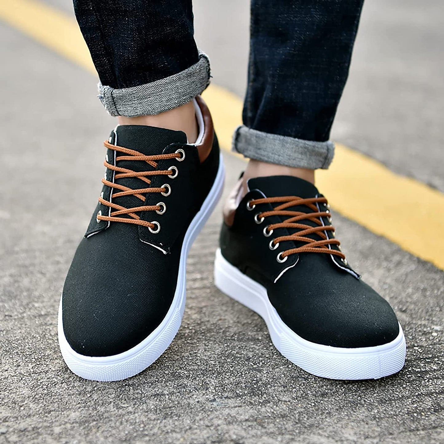 Men’s Two-Tone Lace-Up Sneakers