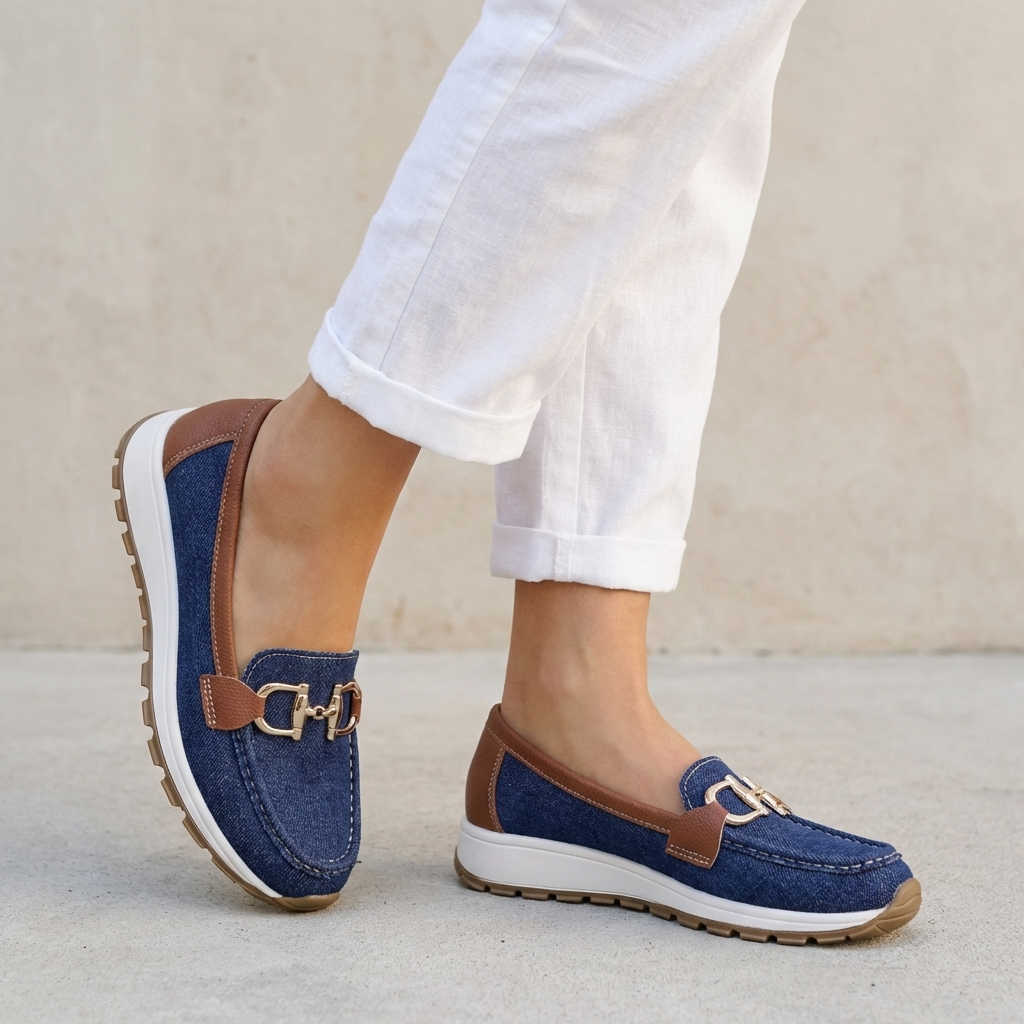 Slip-On Loafers Platform Sole Signature Buckle