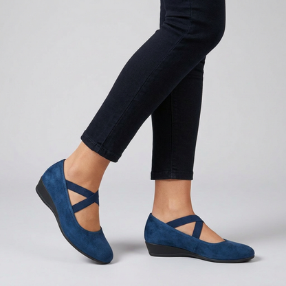Women's Orthopedic Flats Cross-Strap Support