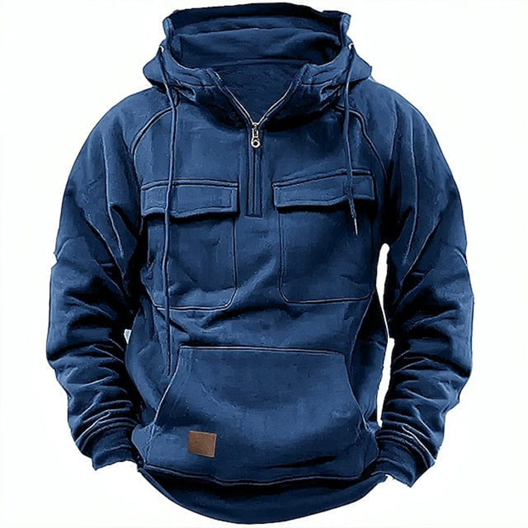 Men's Retro Motorcycle Hoodie Rugged Cotton Comfortable