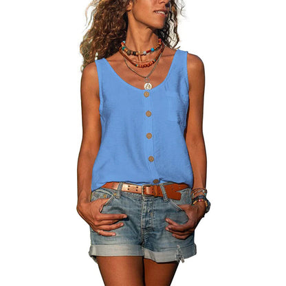 Women's Sleeveless Blouse Loose Fit
