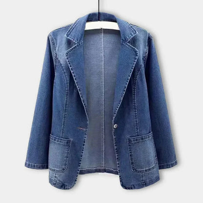 Urbanedge Mens Classic Fit Denim Blazer