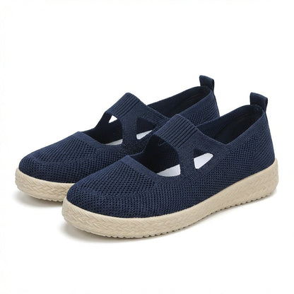 Women's Slip-On Sneakers Breathable Knit Cushioned Platform