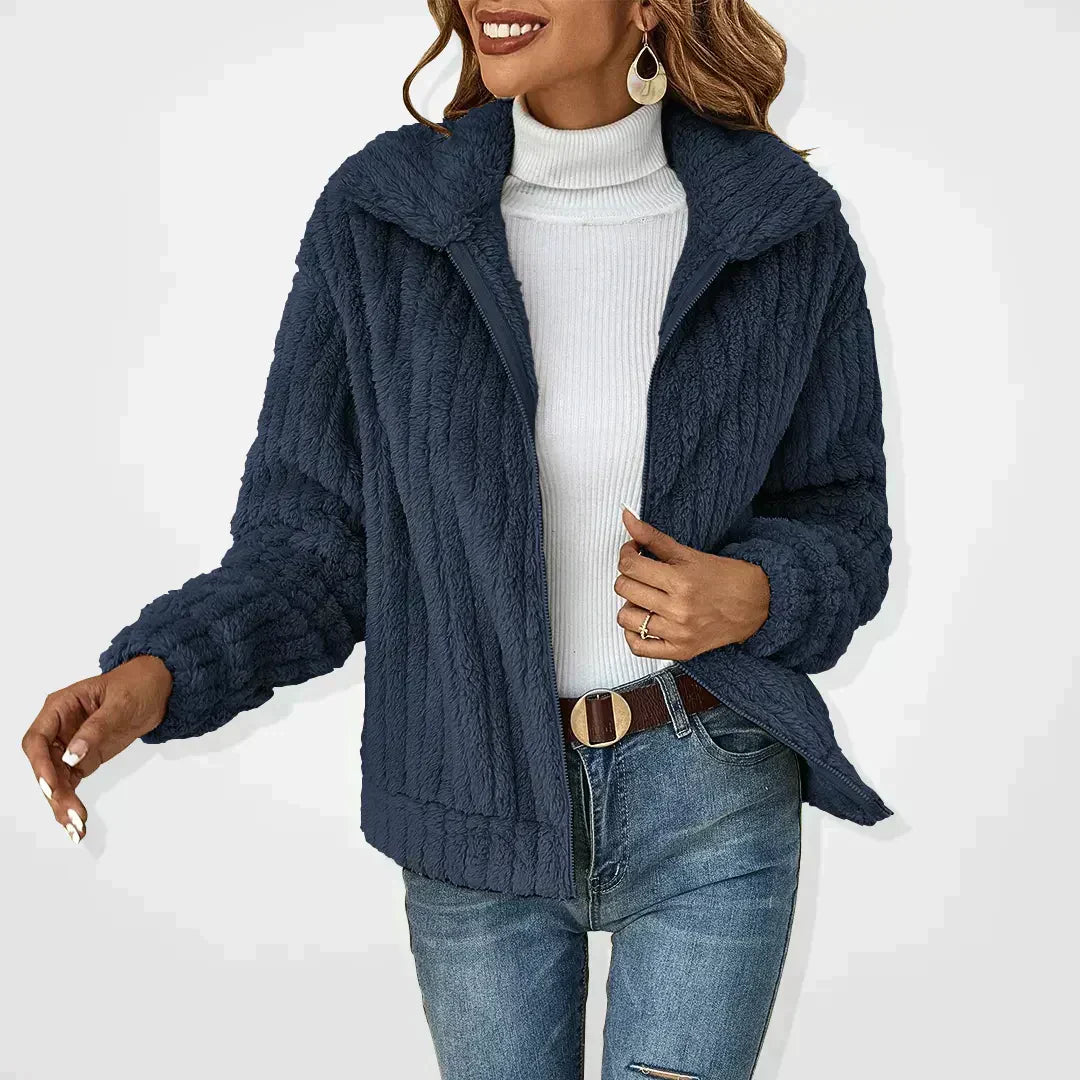 Women's Fluffy Long Sleeve Cardigan