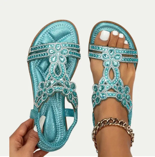 Women's Bohemian Summer Sandals Comfortable - 
Fashinoza