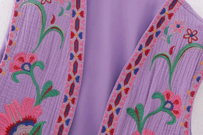 Vivienne Women's Floral Boho Vest
