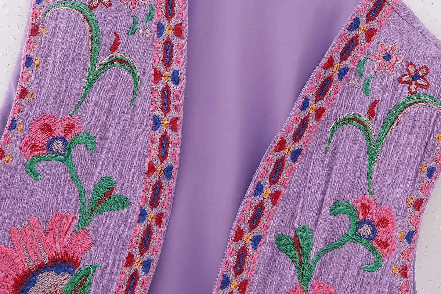 Women's Embroidered Boho Vest
