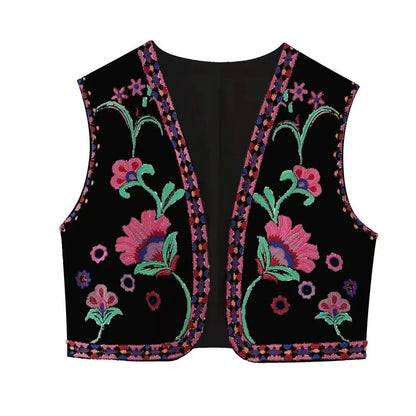 Women's Embroidered Boho Vest