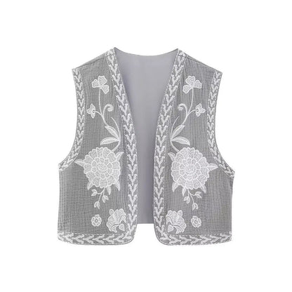 Vivienne Women's Floral Boho Vest