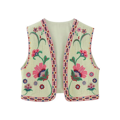 Women's Embroidered Boho Vest