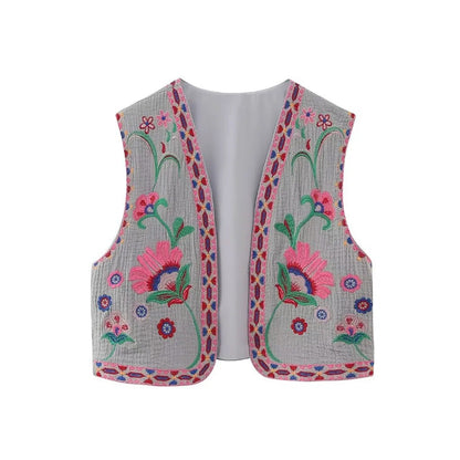 Vivienne Women's Floral Boho Vest