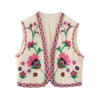 Vivienne Women's Floral Boho Vest