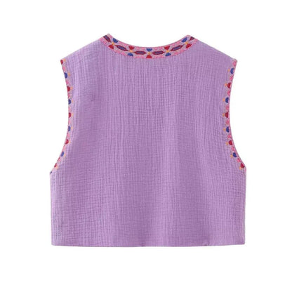 Vivienne Women's Floral Boho Vest