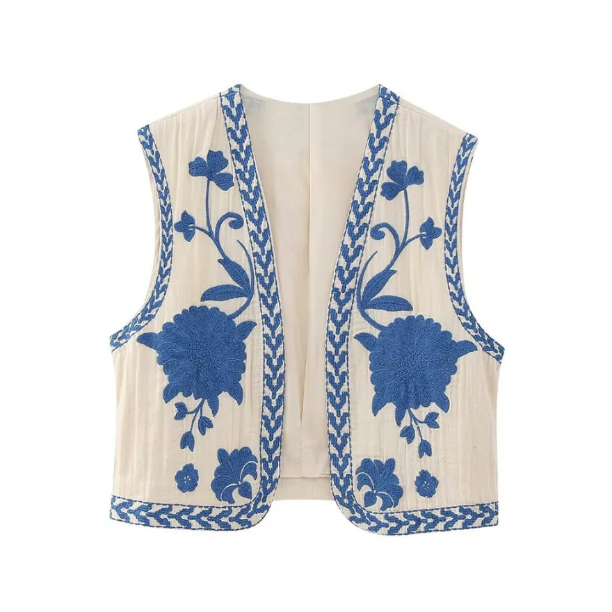 Vivienne Women's Floral Boho Vest