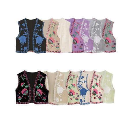 Vivienne Women's Floral Boho Vest
