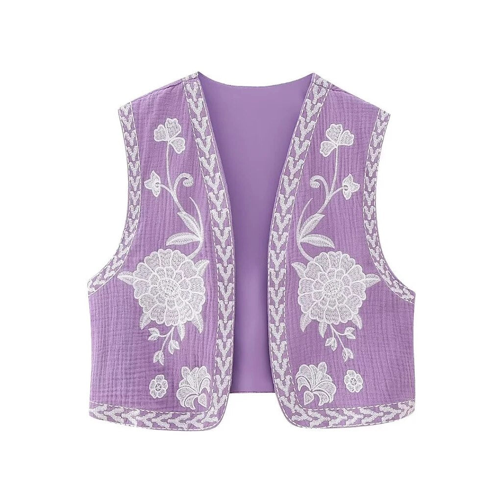 Vivienne Women's Floral Boho Vest