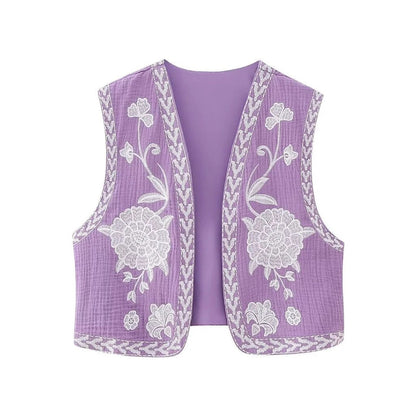 Vivienne Women's Floral Boho Vest