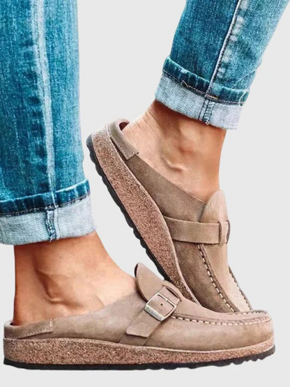 Women's Slip-On Loafers Buckle Strap