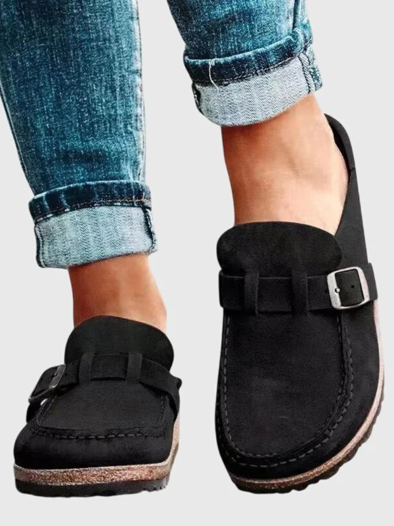Women's Slip-On Loafers Buckle Strap