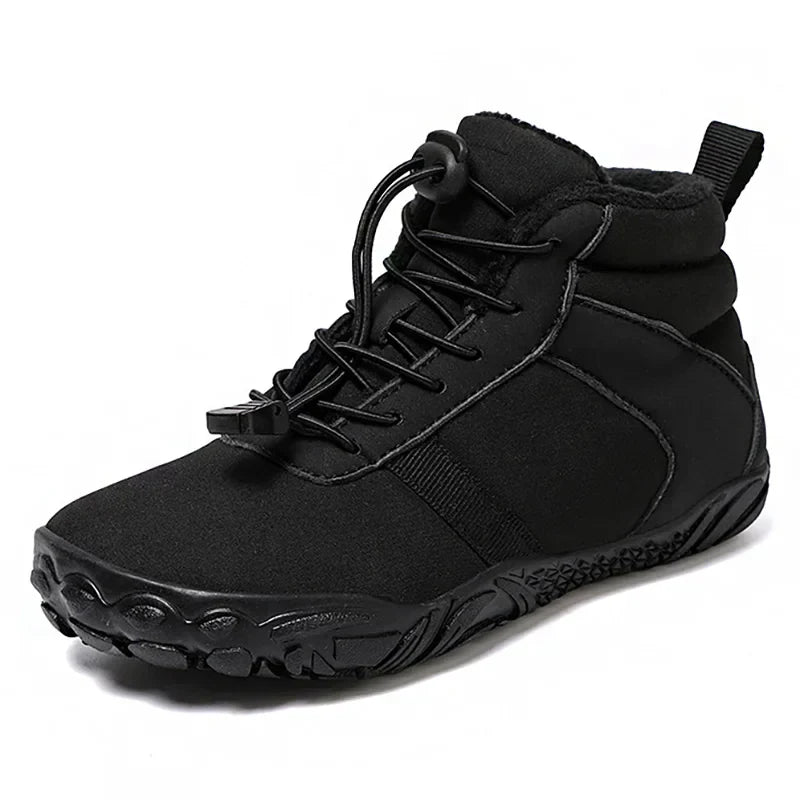 Kids Waterproof Barefoot Snow Boots Wide Toe Warm Fur Lined Outdoor Winter Sneakers
