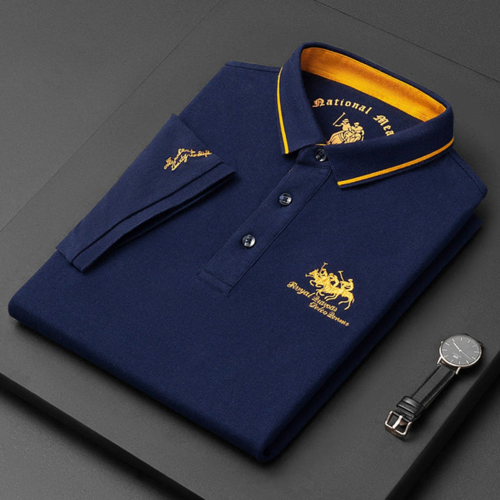 Men's Polo Shirt Casual Button Down - Fashinoza
