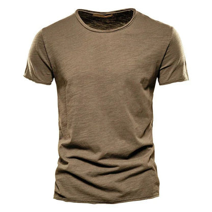 Men's Cotton T-Shirt Breathable Summer White