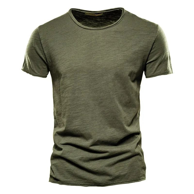 Men's Cotton T-Shirt Breathable Summer White