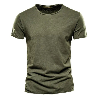 Men's Cotton T-Shirt Breathable Summer White