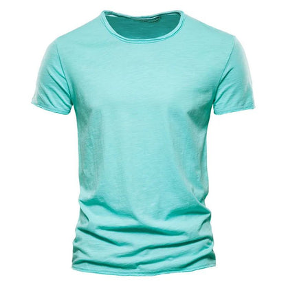 Men's Cotton T-Shirt Breathable Summer White